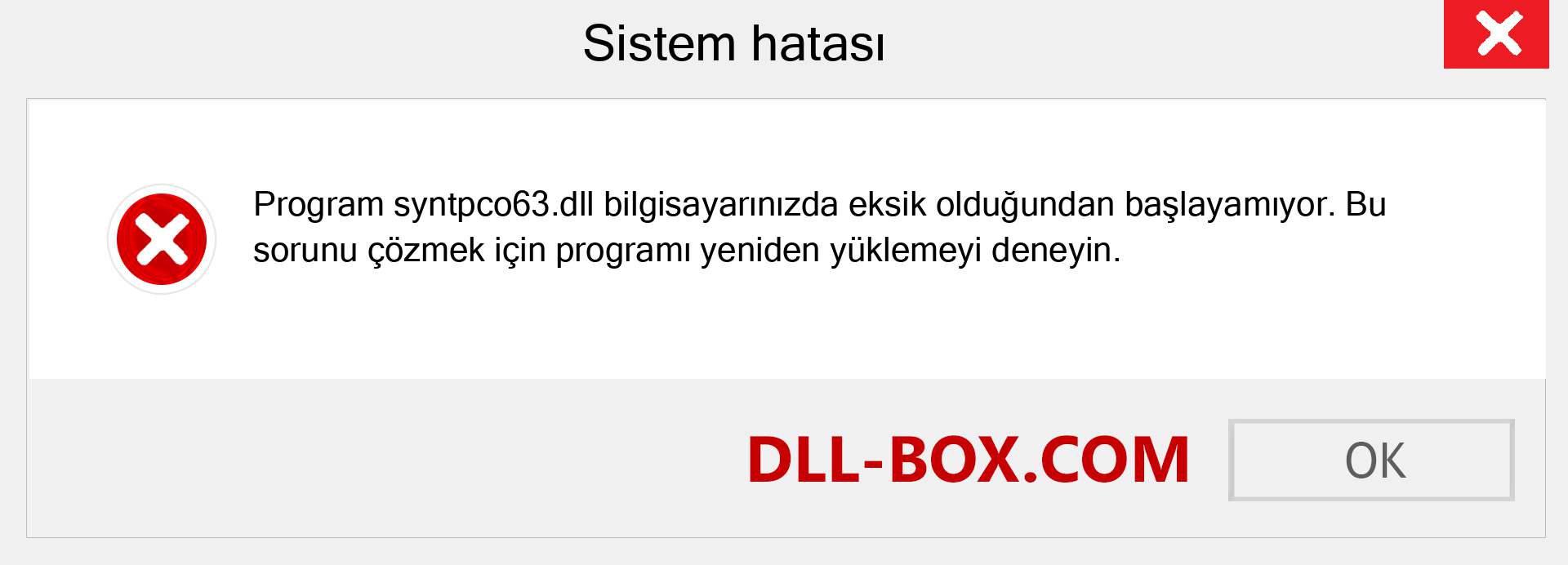 syntpco63.dll dosyası eksik mi? Windows 7, 8, 10 için İndirin - Windows'ta syntpco63 dll Eksik Hatasını Düzeltin, fotoğraflar, resimler